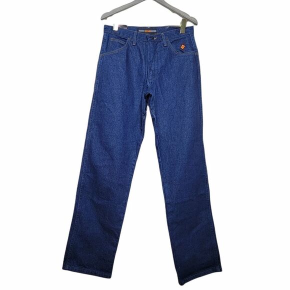 Wrangler Flame Resistant Relaxed Denim Jeans - Picture 11 of 12